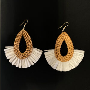 Boucles d'oreilles en Raphia