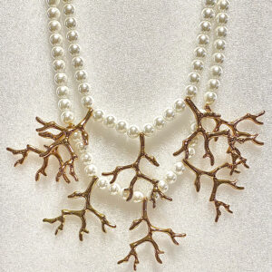 Collier PERLE plaqué Or 24 cts