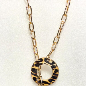 Collier fantaisie en plaqué or 24 cts